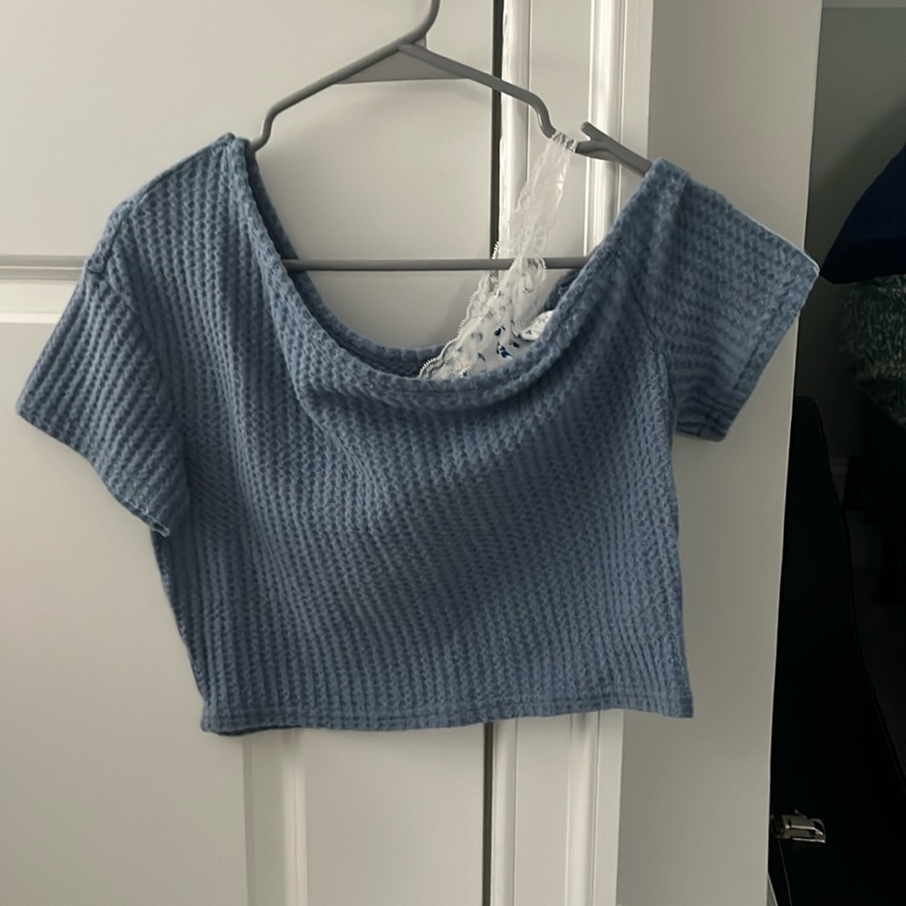 Off the shoulder cropped top